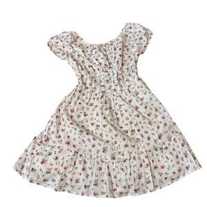 Children’s Place Girls Floral Print Dress Sz 7/8 Coquette Milkmaid Fall Prairie‎